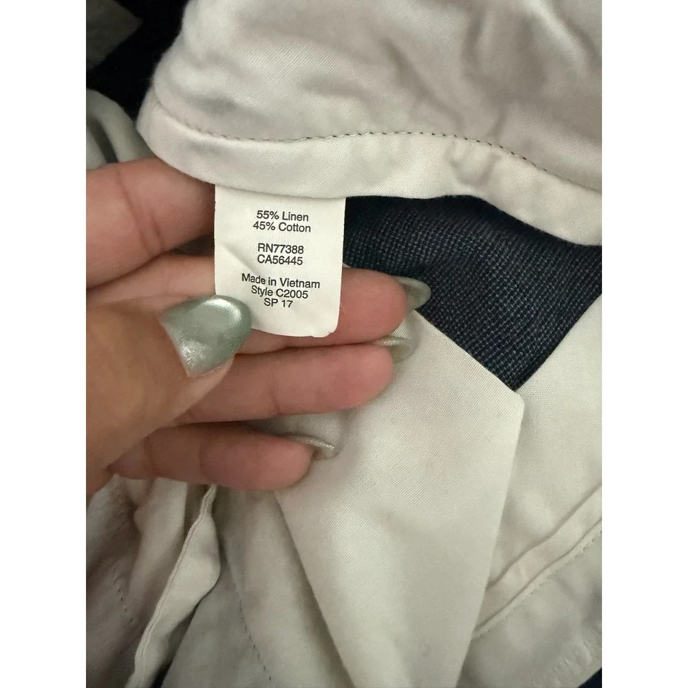 J Crew Bedford Blue Linen Cotton Blend Straight Leg Pants Men 32x30 Chino Career